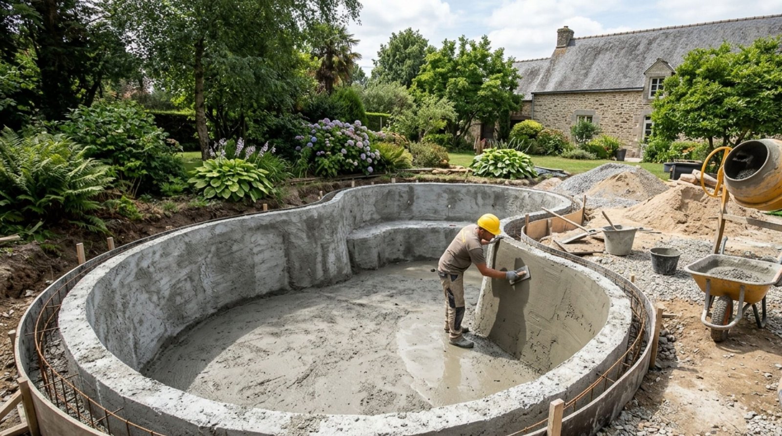Béton pour bassin