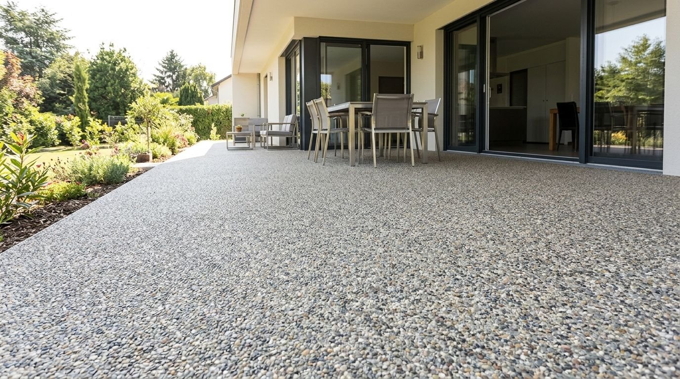 Béton désactivé pour terrasse